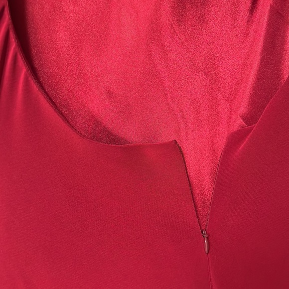 ABS by Allen Schwartz Rosette Backless Cocktail or Homecoming Dress, Red, 6 - Picture 12 of 13